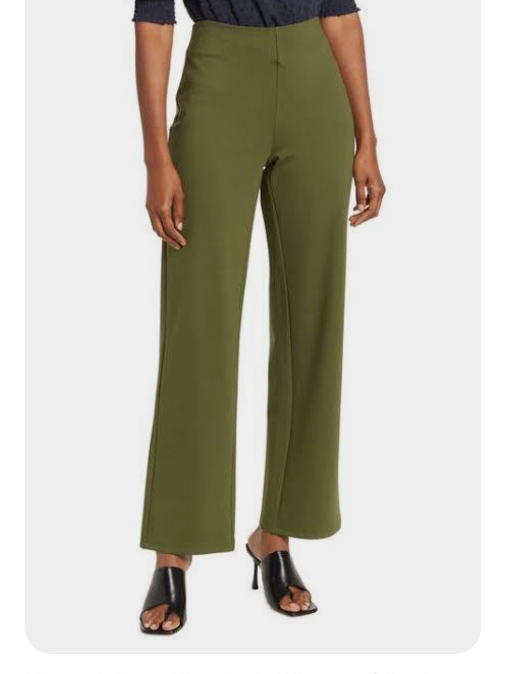 Tribal Olive Wide-Leg  Pants
